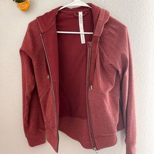 Lululemon Athletica Maroon Textured Hoodie